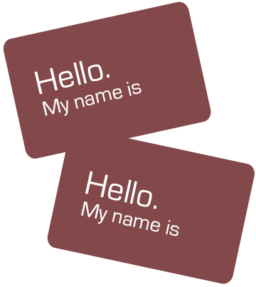 web developer name badges